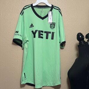 Adidas Men's Mint Green Soccer Jersey